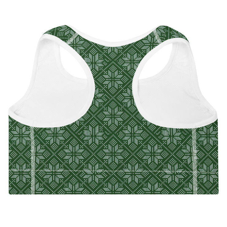 Forest Snowflake Sports Bra