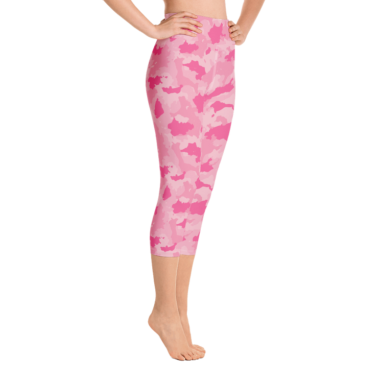 Pink Camo Capri Yoga Pants