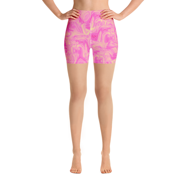 Lemon Berry Swirl Yoga Shorts