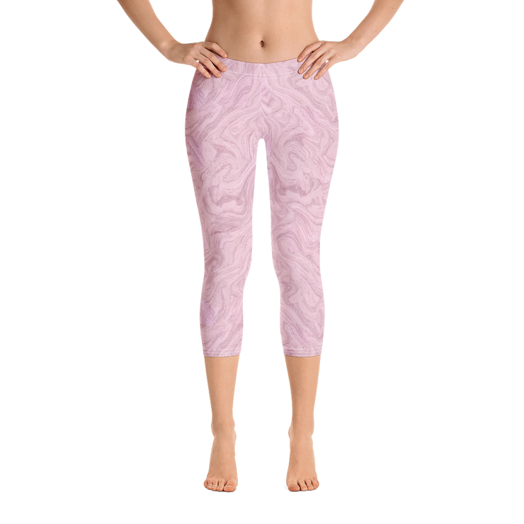 Cherry Cream Capri Leggings