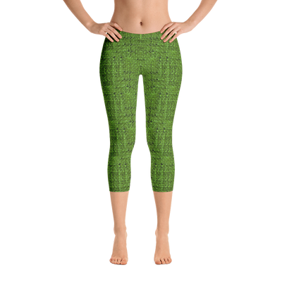 Green Bouclé Capri Leggings