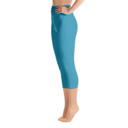 Steel Blue Capri Yoga Pants