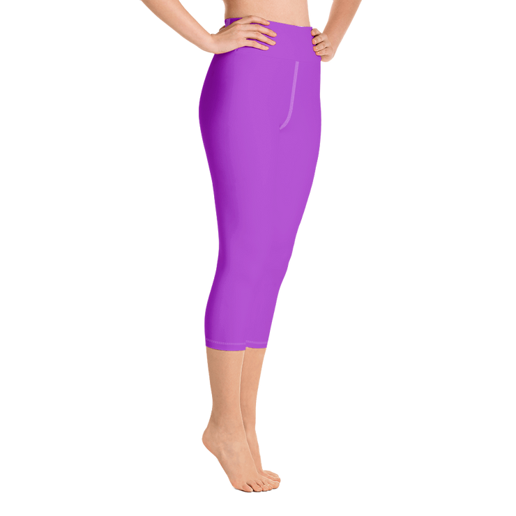 Neon Purple Capri Yoga Pants