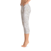 White Fur Capri Leggings