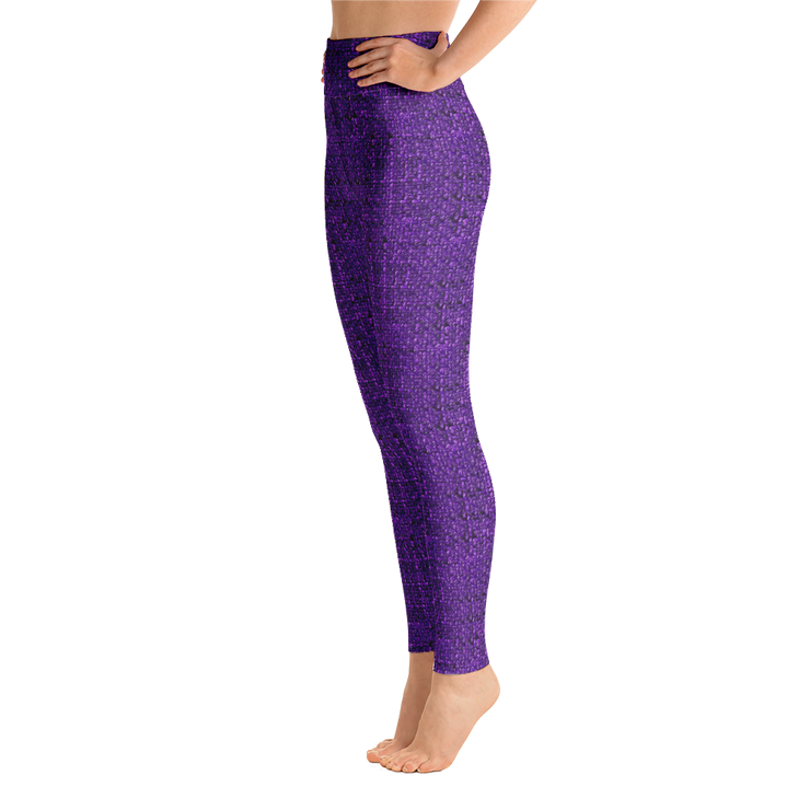 Purple Bouclé Yoga Pants