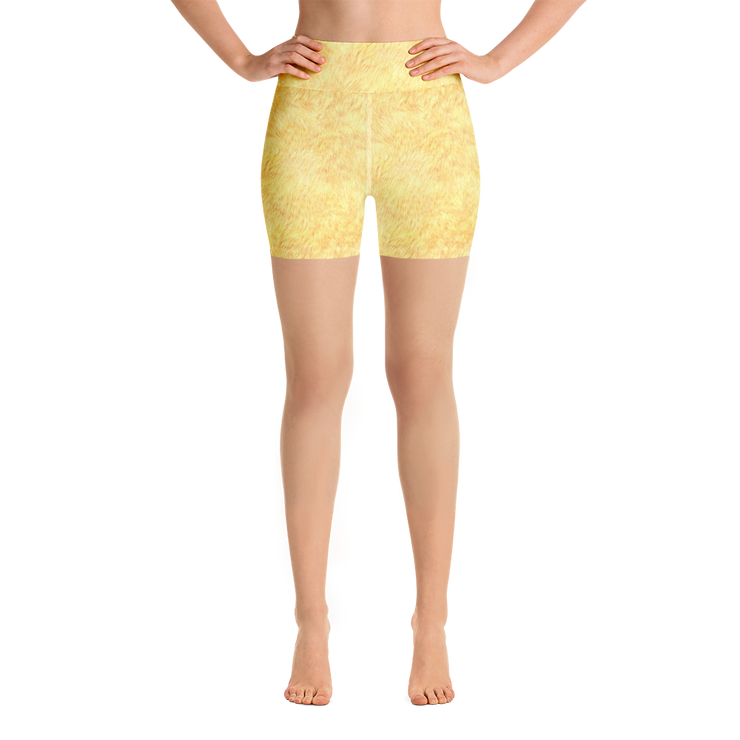 Gold Fur Yoga Shorts