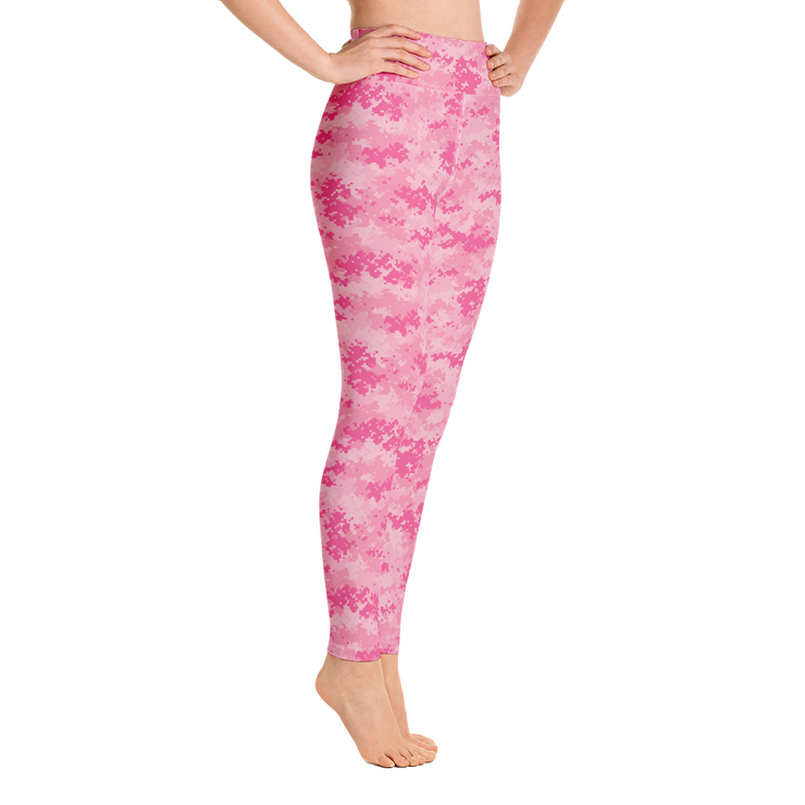 Pink Camo Pixel Yoga Pants