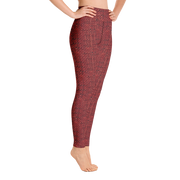 Red Bouclé Yoga Pants