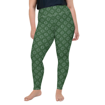 Forest Snowflake Plus Size Leggings