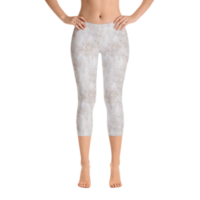 White Fur Capri Leggings