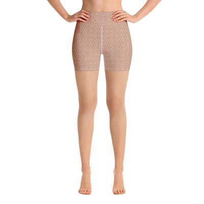 Peach Cable Knit Yoga Shorts