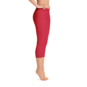 Lava Red Capri Leggings