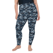 Blue Camo Pixel Plus Size Leggings