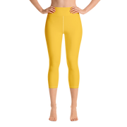 Mustard Yellow Capri Yoga Pants