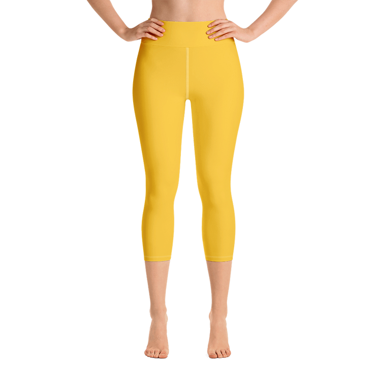 Mustard Yellow Capri Yoga Pants