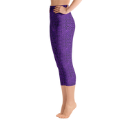 Purple Bouclé Capri Yoga Pants