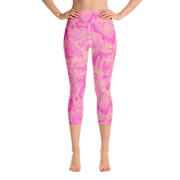 Lemon Berry Swirl Capri Yoga Pants