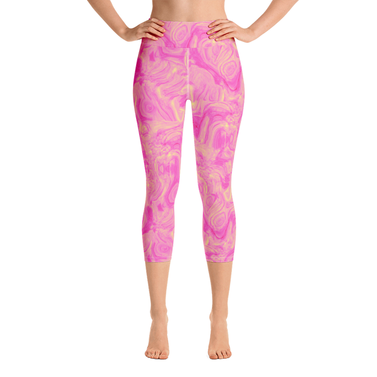 Lemon Berry Swirl Capri Yoga Pants