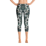 Rainforest Snakeskin Capri Leggings