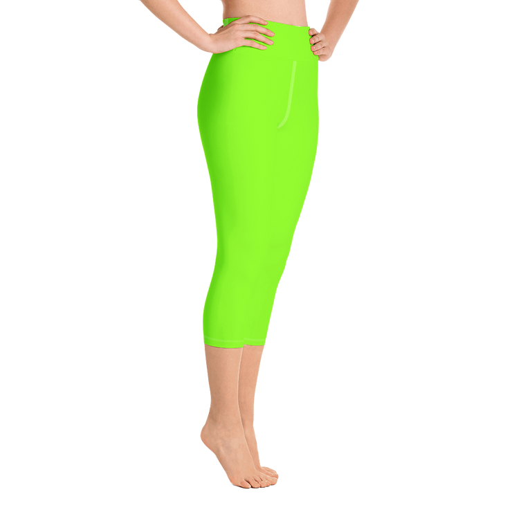 Neon Green Capri Yoga Pants