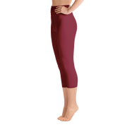 Red Wine Capri Yoga Pants