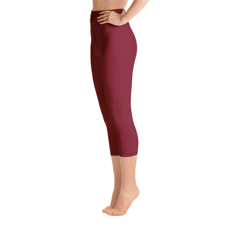 Red Wine Capri Yoga Pants