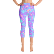 Bubble Gum Blaze Capri Yoga Pants