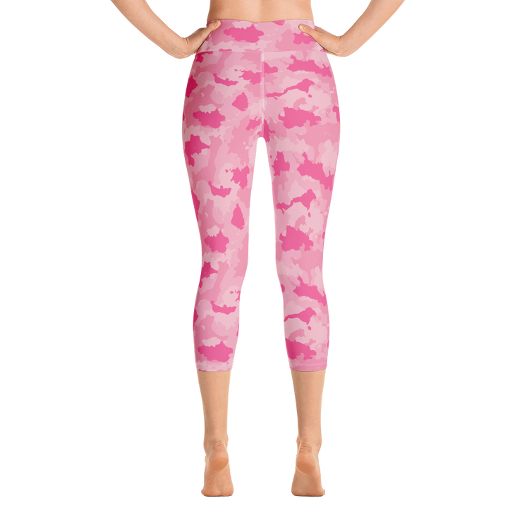 Pink Camo Capri Yoga Pants