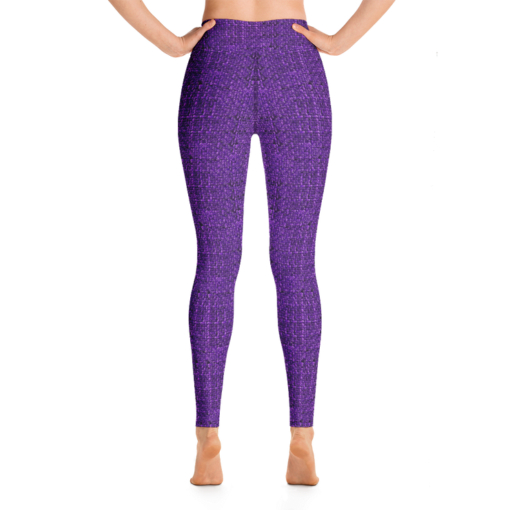 Purple Bouclé Yoga Pants