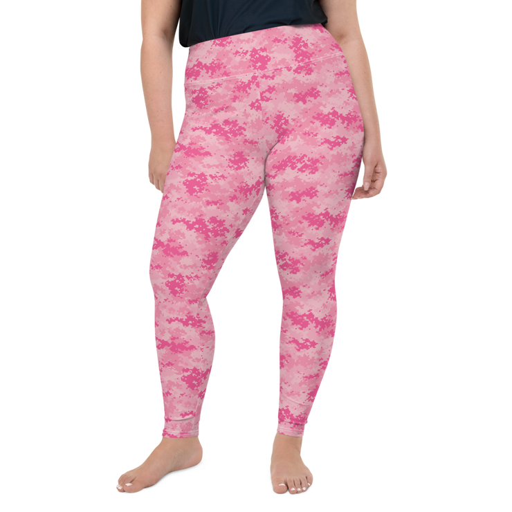 Pink Camo Pixel Plus Size Leggings