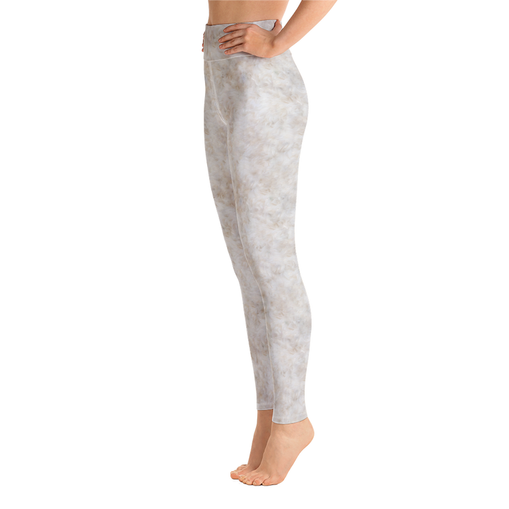 White Fur Yoga Pants