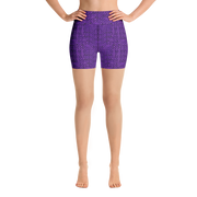 Purple Bouclé Yoga Shorts