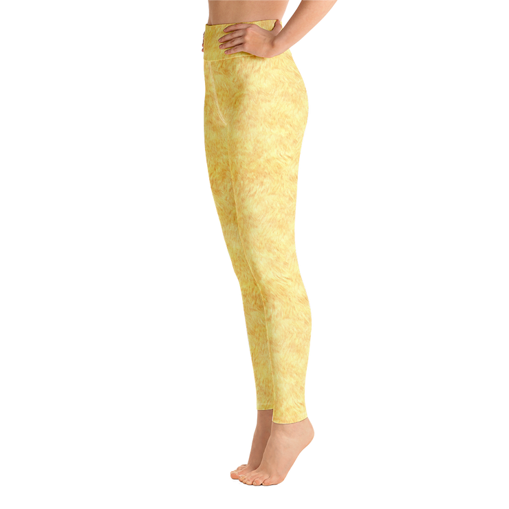 Gold Fur Yoga Pants