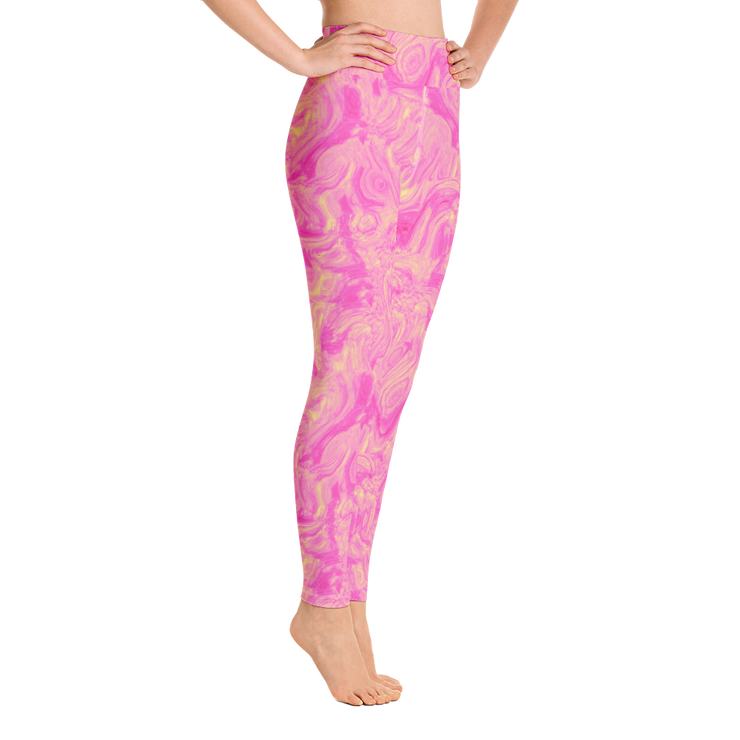 Lemon Berry Swirl Yoga Pants