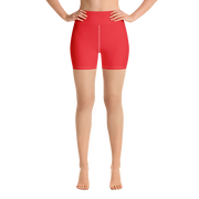 Scarlet Red Yoga Shorts