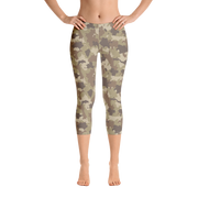 Brown Camo Capri Leggings