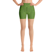 Green Bouclé Yoga Shorts