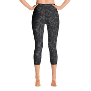 Black Fur Capri Yoga Pants