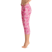 Pink Camo Pixel Capri Leggings