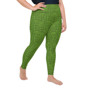 Green Bouclé Plus Size Leggings