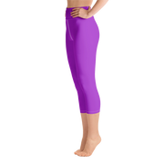 Neon Purple Capri Yoga Pants