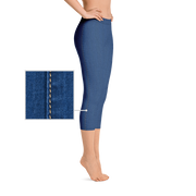 Blue Denim Jean 250 Capri Leggings