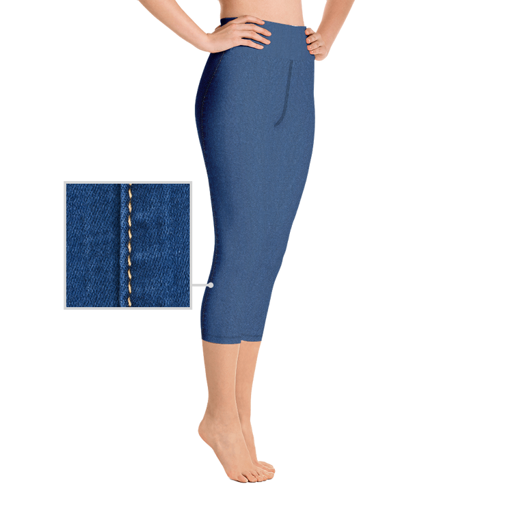 Blue Denim Jean 250 Capri Yoga Pants